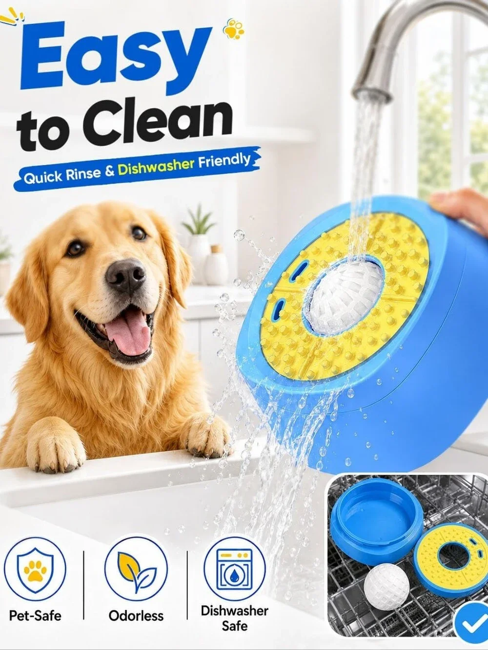 New Interactive Slow Feeder & Lick Bowl for Dogs & Cats – Enrichment Feeding Toy